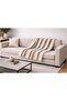 Fur Long-Haired Plush for 3-Person Sofa (1 Piece) 80*190cm (Beige) Only Seat Cover Bed Throw - 4