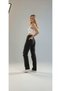 Lina 90's Stretch Fabric Ripped Loose Women's Black Super High Waist Wide Leg Denim Jeans - 7