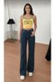 Lissa 90's Stretch Fabric Casual Blue Women's Super High Waist Wide Leg Denim Jeans Boyfit - 4