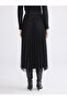 Alita City with a Difference, Lcwaikiki Classic Black Tulle Plain Long Women's Skirt - 5