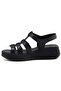 Virrig Genuine Leather Comfort Orthopedic Women's Sandals Black - 5