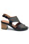 Limbati Genuine Leather Comfort Orthopedic Women's Sandals Black - 2