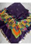 Mardin Calligraphy Purple Ground Floral Pattern Sequin Hijab – Daily and Dowry Writing