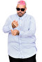 Fashion XL Plus Size Men's Satin Striped Shirt 20399 - 3