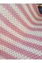 Pink Cream Alize Puffy Yarn Straw Model Hand Knitted Baby Blanket 110*110 cm