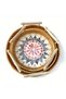 Handmade Round Rattan Serving Tray Set of 3 with Wood Handles & Mother of Pearl Inlay - 3