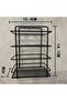 5-Piece Adhesive Shower Caddy Set - No-Drill Bathroom Organizer & Shampoo Holder - Black Metal - 4