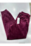 Women's Velvet Bottom Pajamas Burgundy - 2