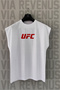 Ufc Front and Back Printed Zero Sleeve Sports Tshirt and Navy Blue Shorts Sports Set - 2