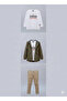 Tiny Men Kids 25280 Strong Raincoat Combed Cotton Trousers 3-Piece Set - 3