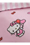 Pink Hello Kitty Printed Single Duvet Cover Set 100% Cotton - 5