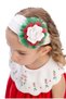 Embroidered Collar Evening Dress Baby Girl Special Occasion Dress & Hair Accessory Set 6-12-18-24 Months 36097Pr - 5