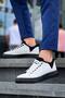 Kb-X204 Men's Casual Lace-Up Linen Sports Sneaker Shoes Ksbt - White/Black - 4
