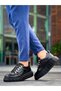 Kb-X10 Men's Casual Lace-Up Patent Leather Sports Sneaker Shoes Rst - Black - 3