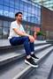 Kb-X204 Men's Casual Lace-Up Linen Sports Sneaker Shoes Kbt - Black - 4