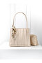 Mara Women's Pleated Leather Puppy Handbag and Shoulder Bag