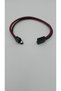 Faux Leather Double Color Magnetic Snap Men's Braided Bracelet - 4