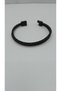 Faux Leather Black Brown Colored Magnetic Snap Men's Thin Braided Bracelet - 4