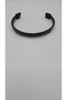 Faux Leather Chrome Color Magnetic Onyx Stone Men's Bracelet - 4