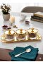 3-Piece Crystal Glass Snack Bowl and Presentation Frame Baton Tray Set & Jam Bowl, Sugar Bowl, Dessert Bowl - 3
