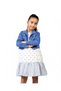 Girls' Linen Bolero Suspender Linen Dress, 6-7-8-9-10 Years Old Dress and Bolero 2-Piece Set - 2