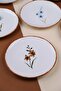 Tabak Evi Porcelain Azalea Mixed Cake Plate Set 19.50cm 6-Person Set 6 Pieces - 6