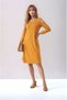 Kadon Off-The-Shoulder Three-Quarter Sleeve Crew Neck Comfortable Fit Sporty Stylish Knitted Viscose Dress