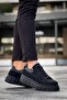 Mhd-099 Men's Lace-Up High Sole Suede Sneaker Shoes Sst - Black - 4