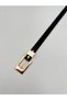 Black Suede/Gold Buckle Women's Belt, Jacket Belt, Trouser Belt Suede Belt. - 4