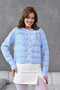 Women's Crew Neck Button Detail Lace-Like Knit Knitwear Jacket 10825 - 4