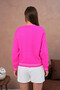Women's Crew Neck Stripe Detail Embroidered Knitwear Sweater 10519 - 8