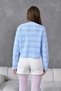 Women's Crew Neck Button Detail Lace-Like Knit Knitwear Jacket 10825 - 8