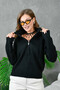 Women's Zippered Collar Thessaloniki Knitwear Sweater 8018Sw