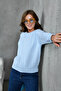 Women's Crew Neck Lace-Like Knit Soft-Textured Sweater 8430Sw - 2