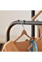 Clothes Rail Clothing Rack: Drying Portable Clothes Rail with Hook and Wheel Metal Freestand - 7