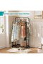 Clothes Rail Clothing Rack: Drying Portable Clothes Rail with Hook and Wheel Metal Freestand - 4