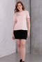 Women's Pink T-Shirt Women's Stone-Embellished Blouse - 4
