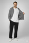 Men's Zippered Cardigan Vrebol Cut Baggy Tracksuit Set Combed Cotton Fabric - Winter Bottom Top Set