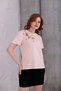 Women's Pink T-Shirt Women's Stone-Embellished Blouse - 6
