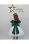 Girls' Short Green Princess Dress, Girls' Party Dress - 2