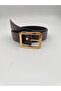Gold Square Buckle Women's Belt, Jacket Belt, Trouser Belt. - 5