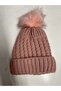 Women's Pink Fleece Inside Hat Pom Pom Beanie 8331 - 3