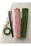 2-Piece Lilium Flower Making Kit – 125 Chenille Stems (100 Pastel, 25 Army Green) + Bud, Tape, Floral Wire - 5