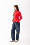 High Neck Slim Fit Bodysuit, Ribbed Knit Sweater, High Neck Slim Fit Sweater. - 3