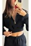 Crop Inside Fleece Three Thread Tracksuit Set - 3