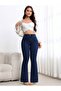 Women's Stretch Fabric Flared Pants - 2
