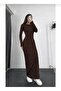 Women's Bodycon Long Sleeve Maxi Dress - 2