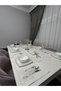 Gardenya Linen Guipure American Tablecloth & Runner Dowry American Set - 12 People, 13 Pieces