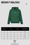 Unisex Oversized Sweatshirt Khaki Green Hoodie 100% Cotton Soft Textured Embroidered Men Women - 5