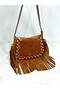 Fringed Genuine Suede Leather Women Shoulder Handbag